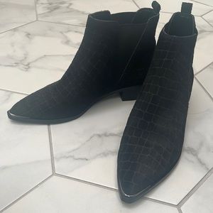 Marc Fisher suede croc booties
